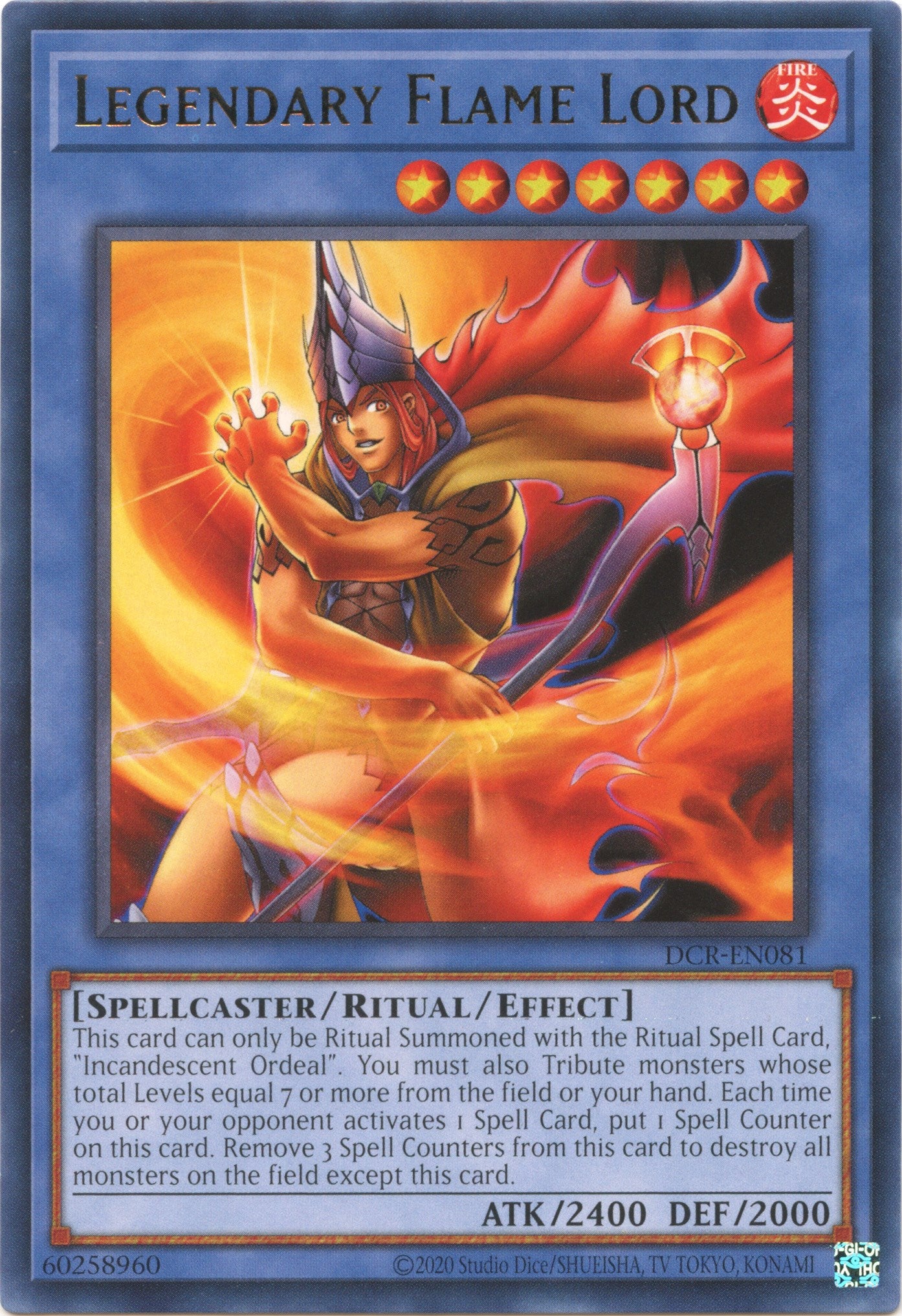 Legendary Flame Lord (25th Anniversary) [DCR-EN081] Rare | Nerdhalla Games