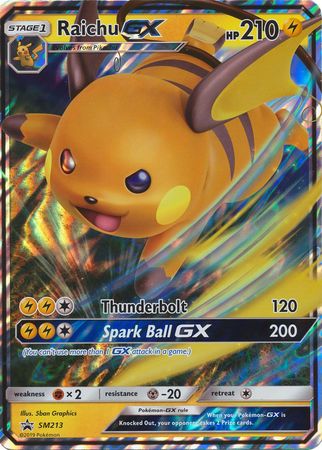 Raichu GX (SM213) (Jumbo Card) [Sun & Moon: Black Star Promos] | Nerdhalla Games