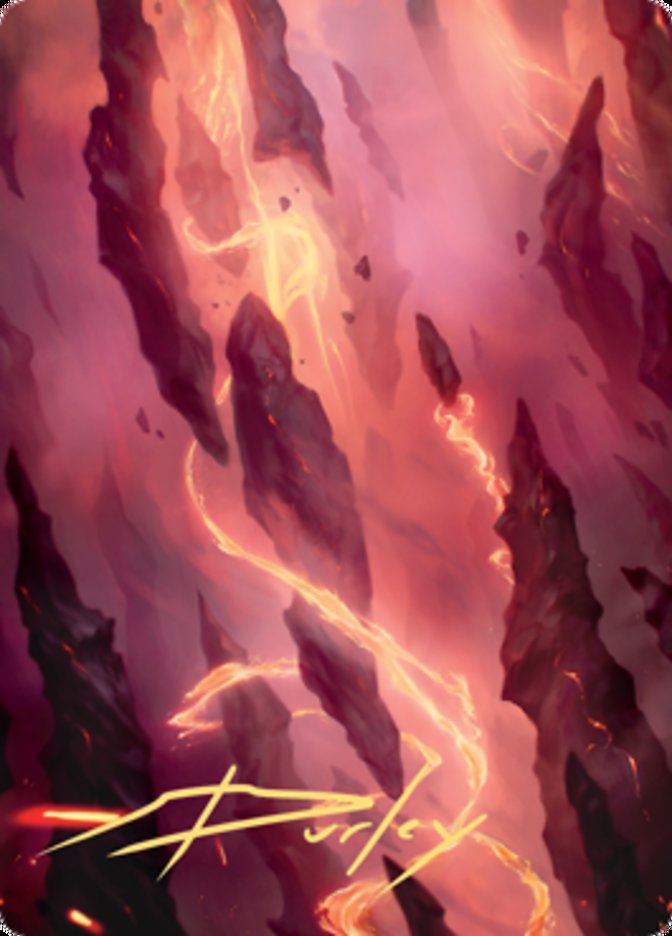 Mountain 1 Art Card (Gold-Stamped Signature) [Zendikar Rising Art Series] | Nerdhalla Games