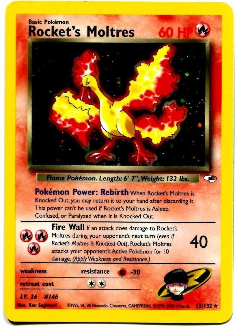 Rocket's Moltres (12/132) [Gym Heroes Unlimited] | Nerdhalla Games