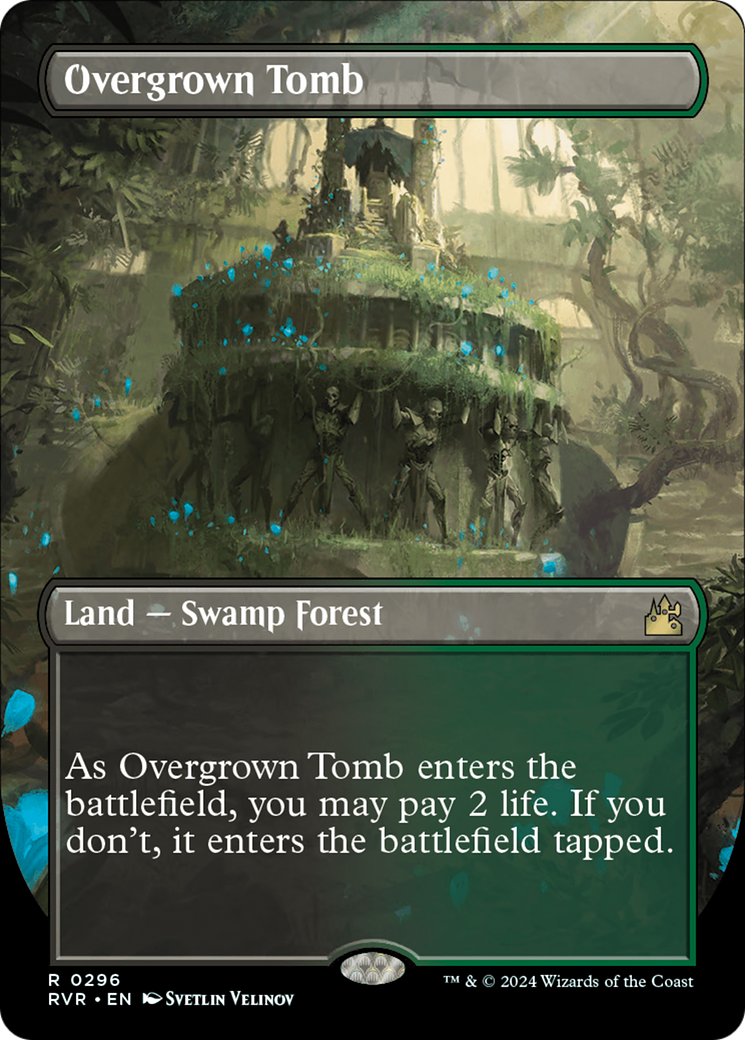 Overgrown Tomb (Borderless) [Ravnica Remastered] | Nerdhalla Games