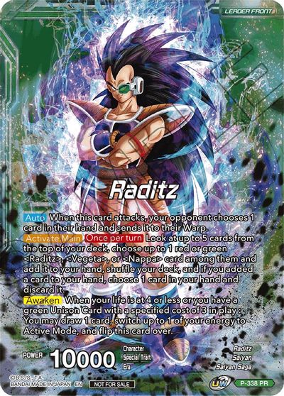 Raditz // Raditz, Brotherly Revival (P-338) [Saiyan Showdown Prerelease Promos] | Nerdhalla Games