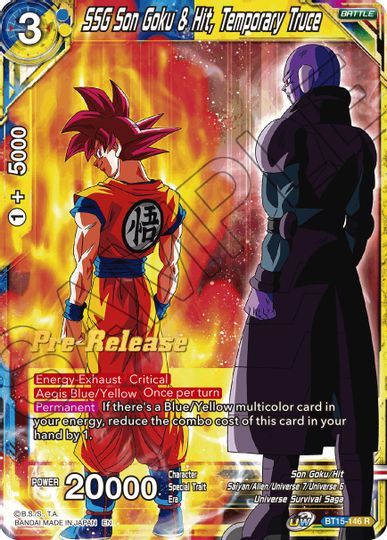 SSG Son Goku & Hit, Temporary Truce (BT15-146) [Saiyan Showdown Prerelease Promos] | Nerdhalla Games