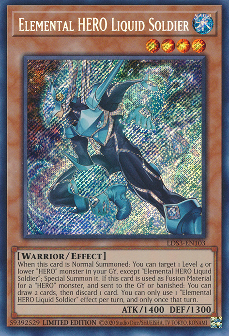 Elemental HERO Liquid Soldier [LDS3-EN103] Secret Rare | Nerdhalla Games