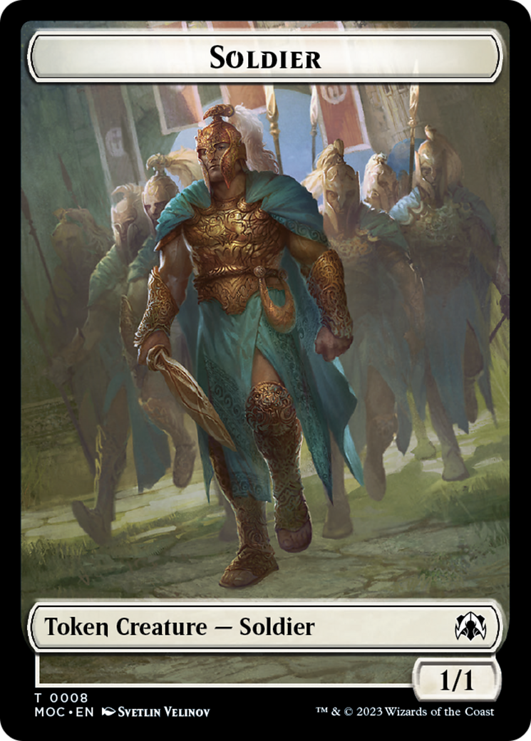 Soldier // Insect Double-Sided Token [March of the Machine Commander Tokens] | Nerdhalla Games