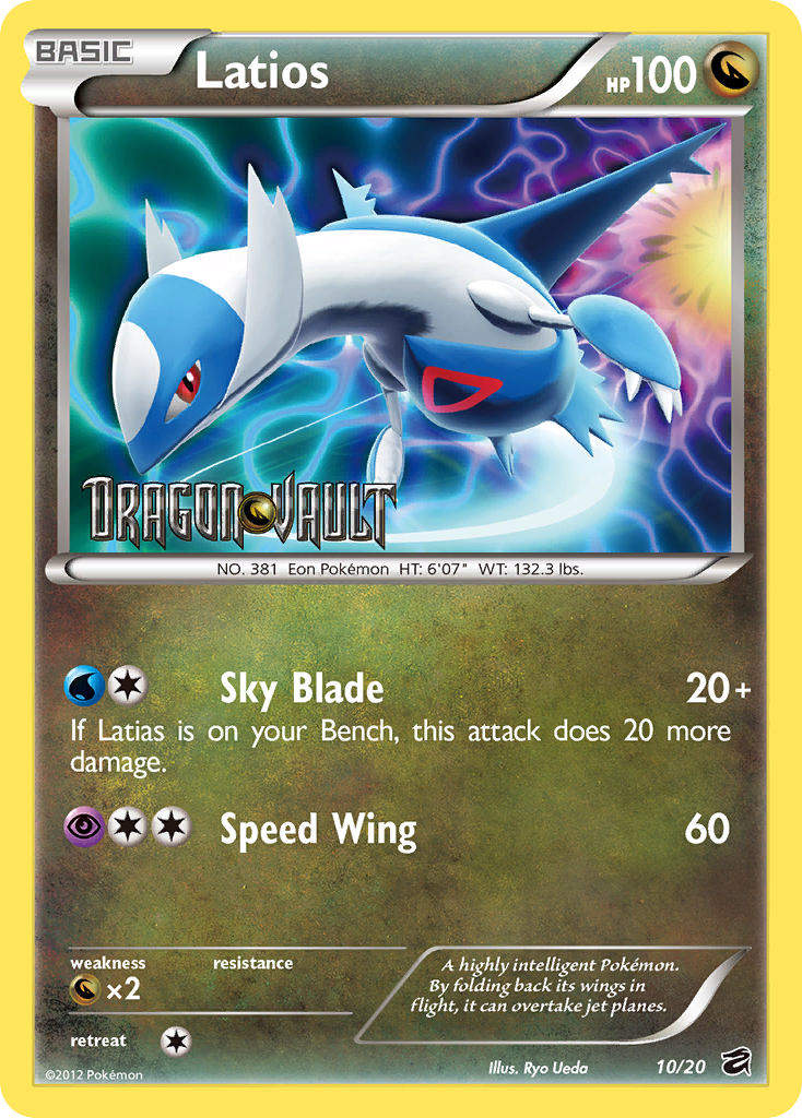 Latios (10/20) (Blister Exclusive) [Black & White: Dragon Vault] | Nerdhalla Games