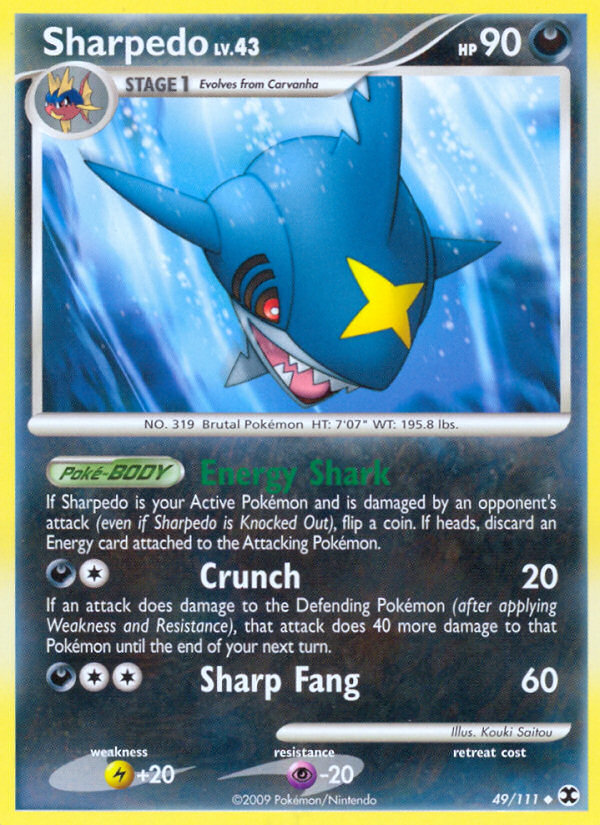 Sharpedo (49/111) [Platinum: Rising Rivals] | Nerdhalla Games