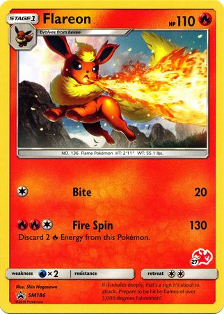 Flareon (SM186) (Charizard Stamp #27) [Battle Academy 2020] | Nerdhalla Games