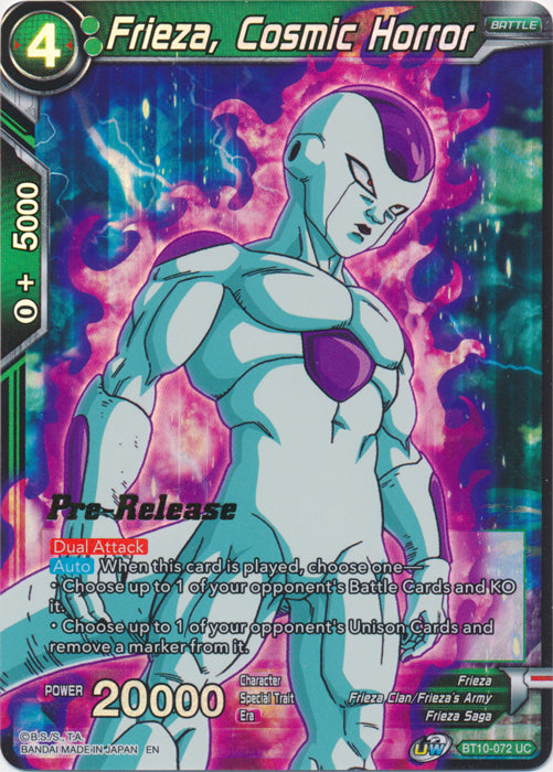 Frieza, Cosmic Horror (BT10-072) [Rise of the Unison Warrior Prerelease Promos] | Nerdhalla Games