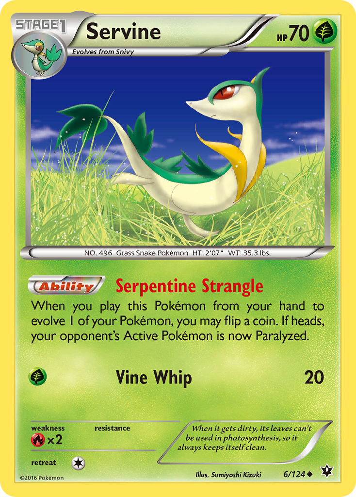 Servine (6/124) [XY: Fates Collide] | Nerdhalla Games