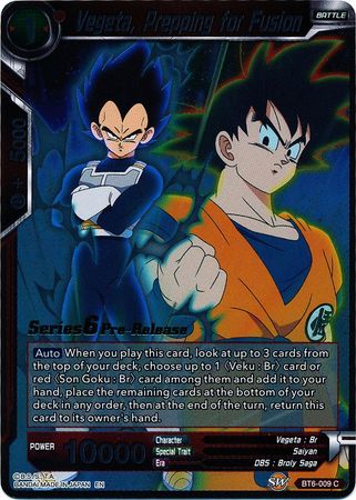 Vegeta, Prepping for Fusion [BT6-009_PR] | Nerdhalla Games