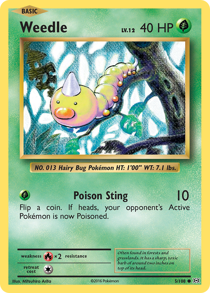 Weedle (5/108) [XY: Evolutions] | Nerdhalla Games