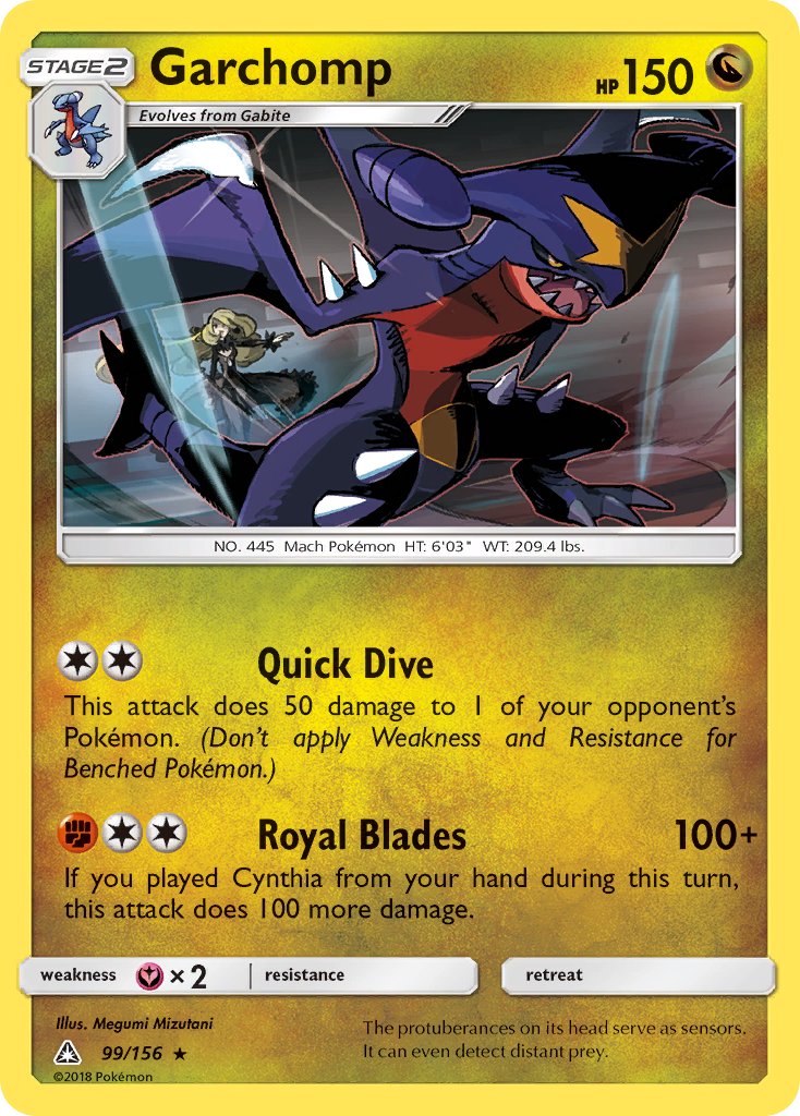 Garchomp (99/156) (Cracked Ice Holo) (Theme Deck Exclusive) [Sun & Moon: Ultra Prism] | Nerdhalla Games