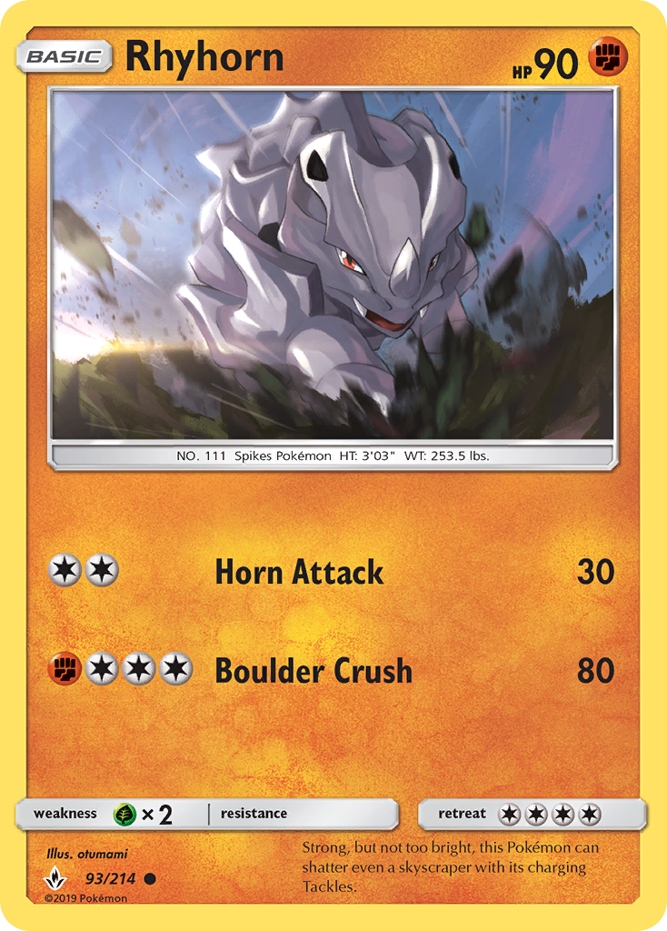 Rhyhorn (93/214) [Sun & Moon: Unbroken Bonds] | Nerdhalla Games