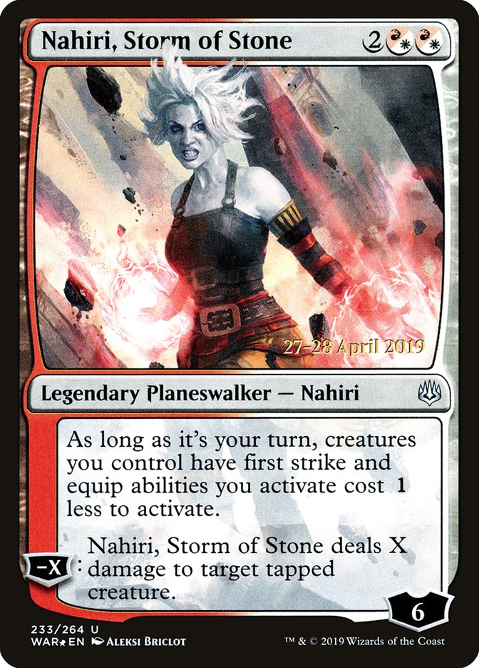 Nahiri, Storm of Stone  [War of the Spark Prerelease Promos] | Nerdhalla Games