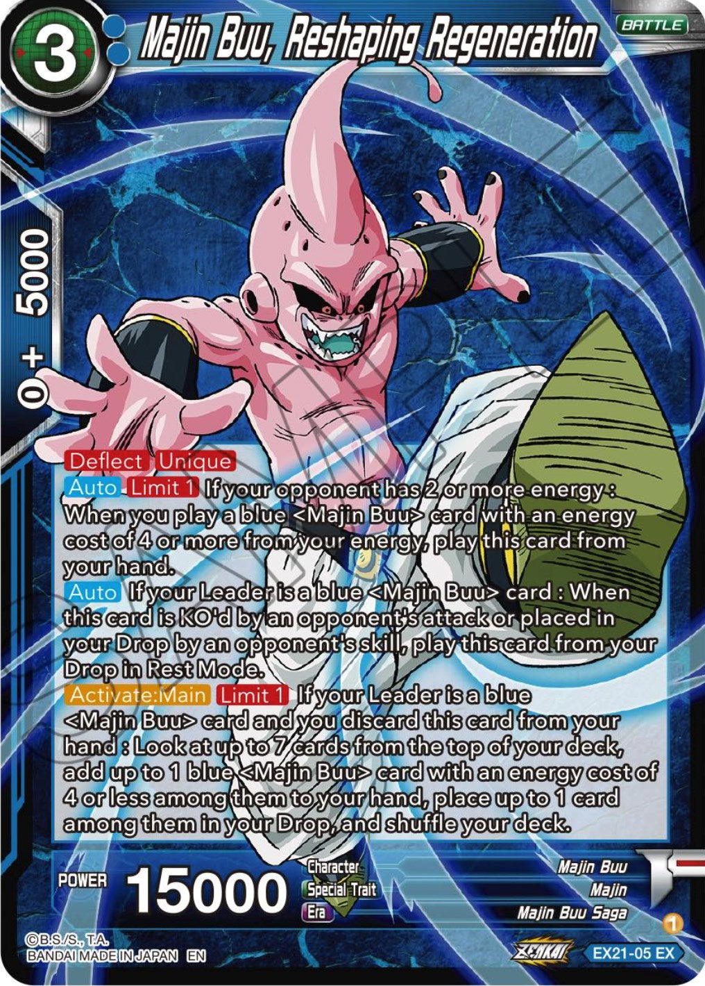 Majin Buu, Reshaping Regeneration (EX21-05) [5th Anniversary Set] | Nerdhalla Games