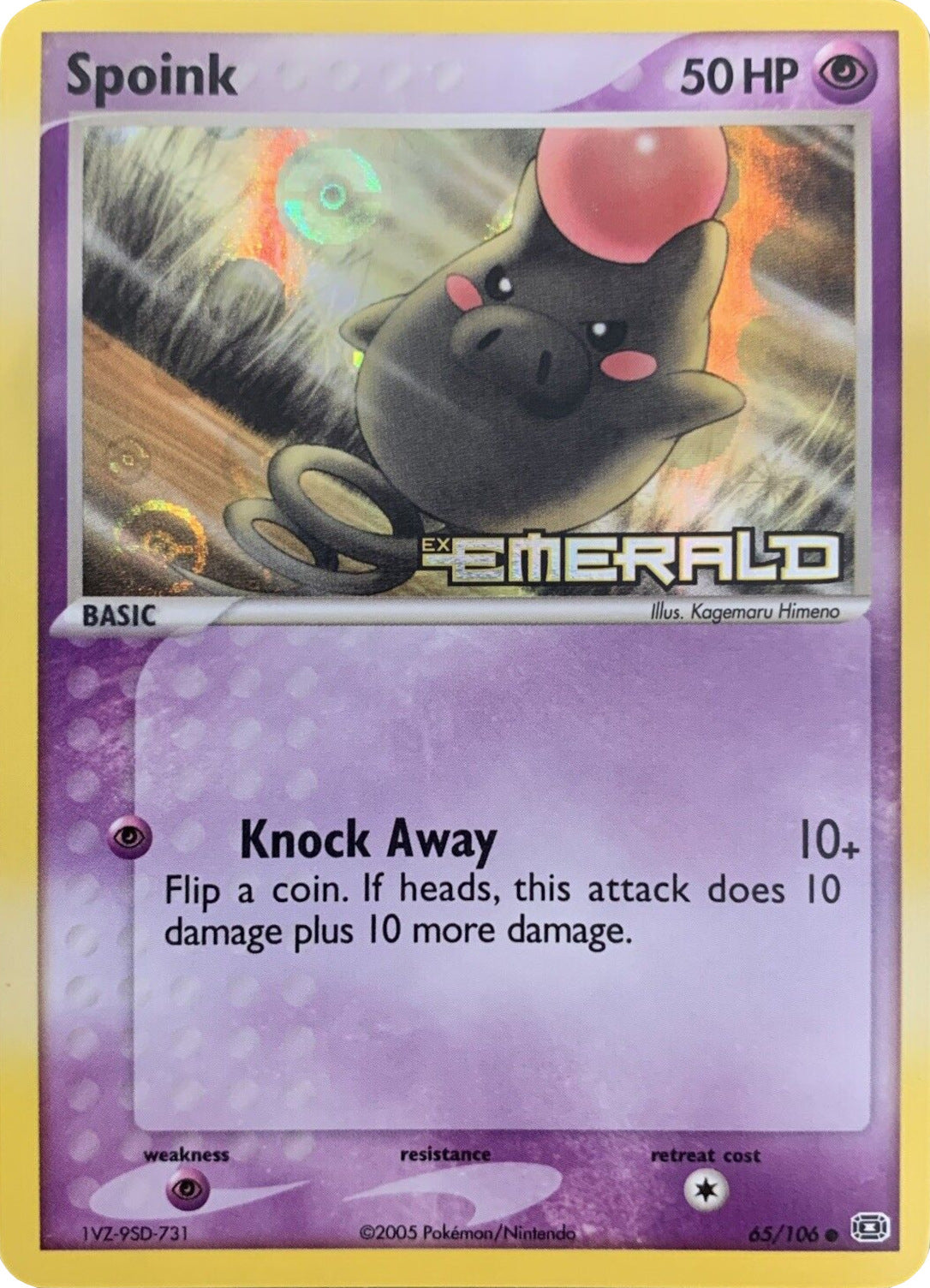 Spoink (65/106) (Stamped) [EX: Emerald] | Nerdhalla Games