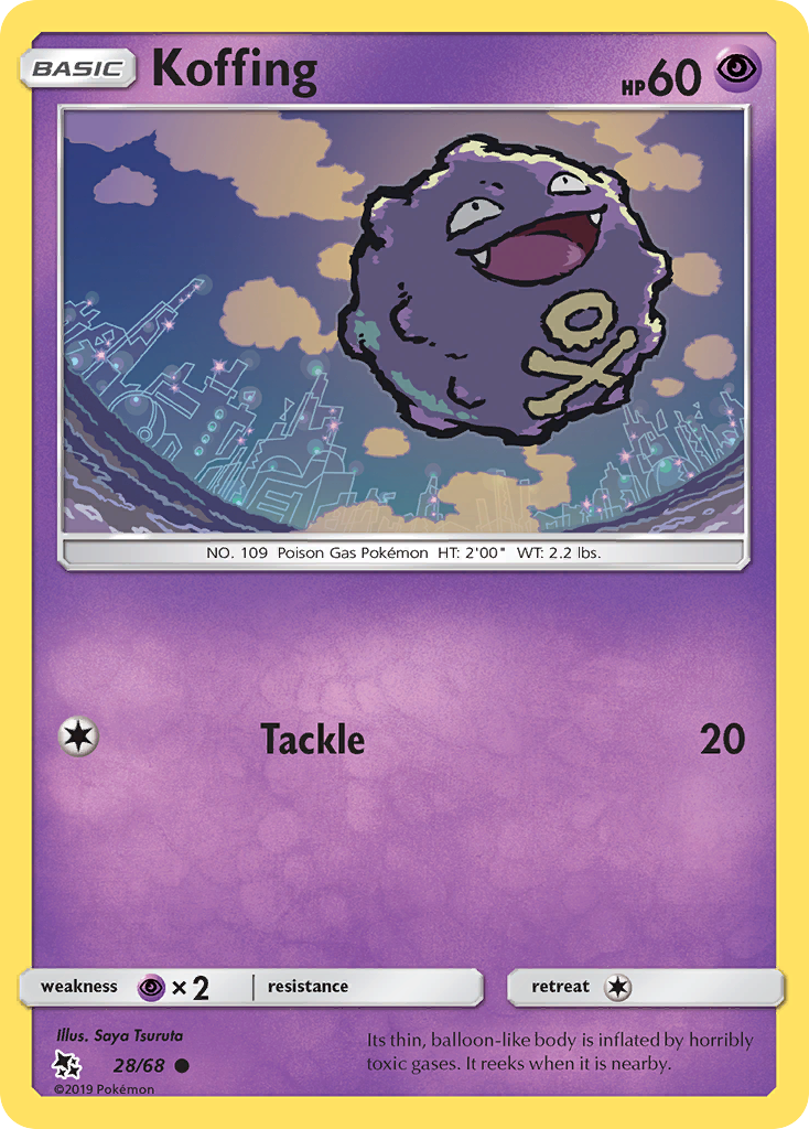 Koffing (28/68) [Sun & Moon: Hidden Fates] | Nerdhalla Games