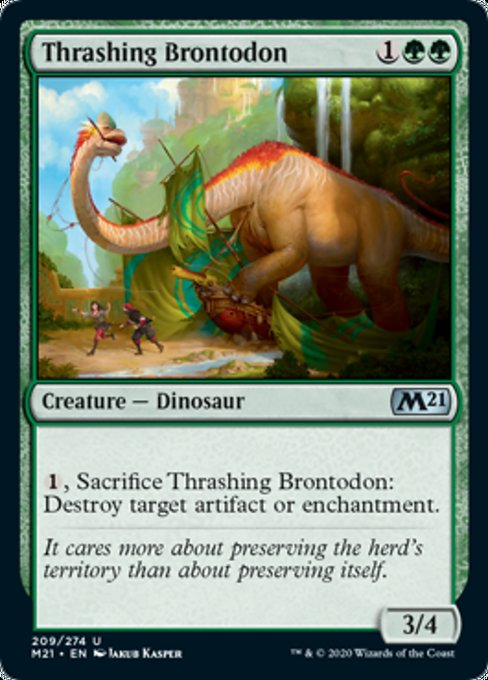 Thrashing Brontodon [Core Set 2021] | Nerdhalla Games