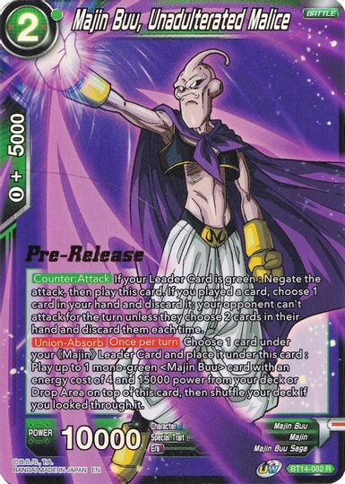 Majin Buu, Unadulterated Malice (BT14-082) [Cross Spirits Prerelease Promos] | Nerdhalla Games