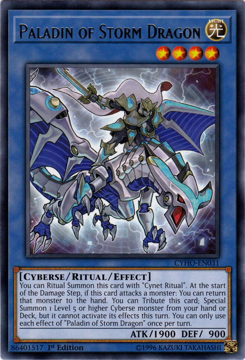 Paladin of Storm Dragon [CYHO-EN031] Rare | Nerdhalla Games