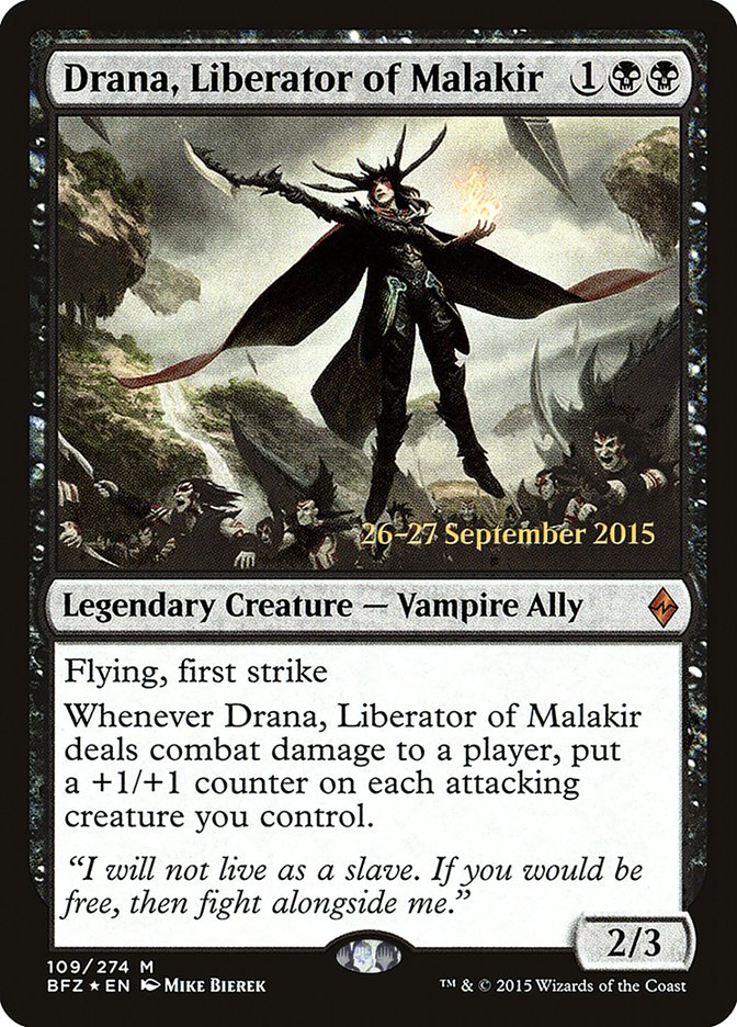 Drana, Liberator of Malakir  [Battle for Zendikar Prerelease Promos] | Nerdhalla Games