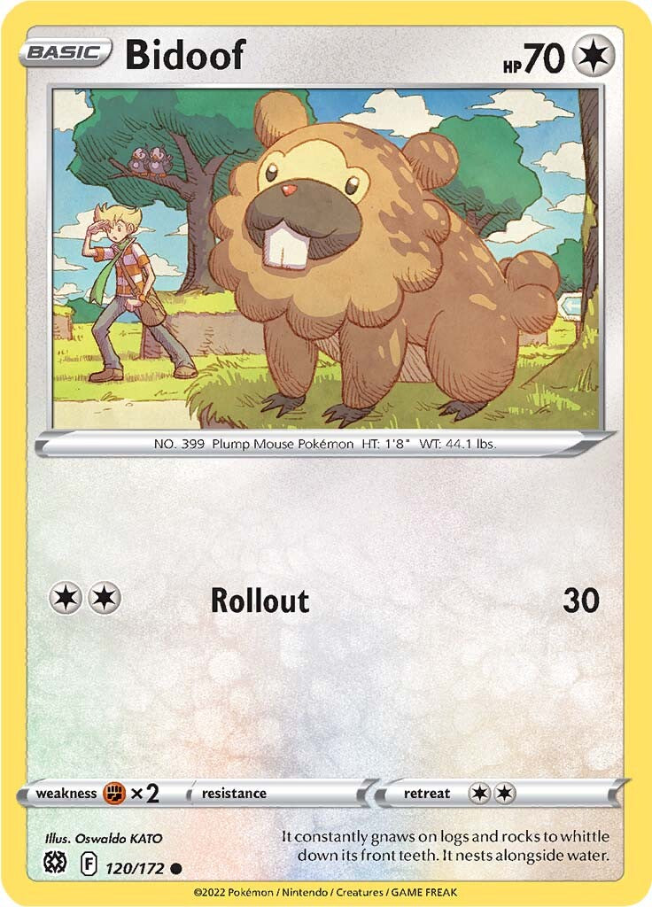 Bidoof (120/172) [Sword & Shield: Brilliant Stars] | Nerdhalla Games