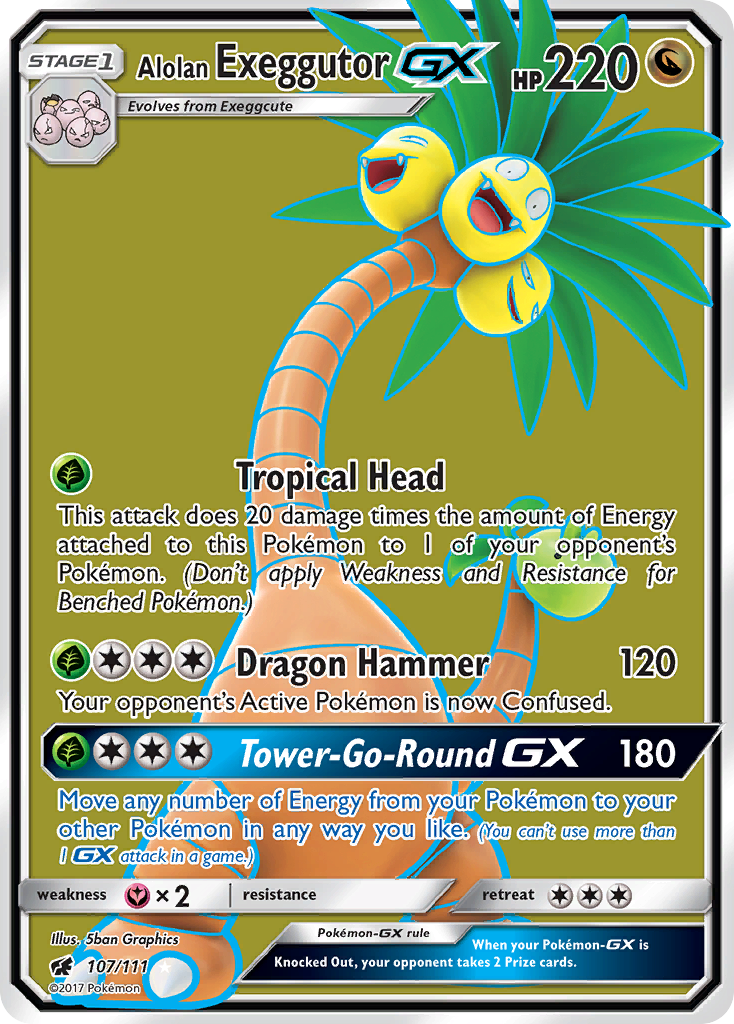 Alolan Exeggutor GX (107/111) [Sun & Moon: Crimson Invasion] | Nerdhalla Games