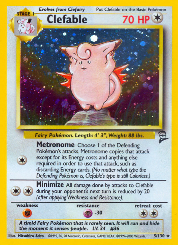 Clefable (5/130) [Base Set 2] | Nerdhalla Games