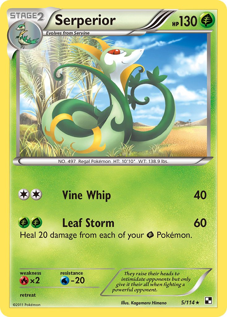 Serperior (5/114) (Cracked Ice Holo) (Theme Deck Exclusive) [Black & White: Base Set] | Nerdhalla Games