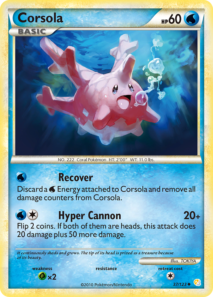 Corsola (37/123) [HeartGold & SoulSilver: Base Set] | Nerdhalla Games