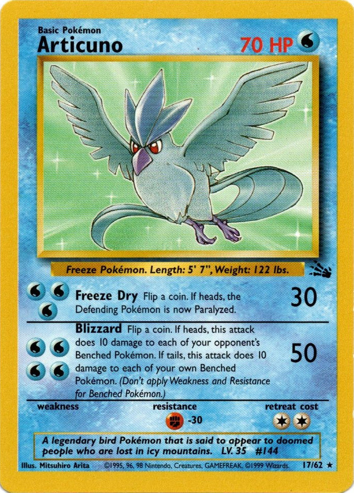 Articuno (17/62) [Fossil Unlimited] | Nerdhalla Games