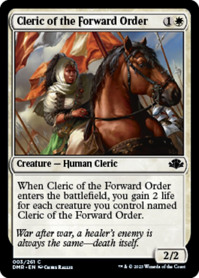 Cleric of the Forward Order [Dominaria Remastered] | Nerdhalla Games