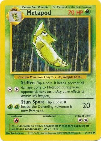 Metapod (54/102) [Base Set Unlimited] | Nerdhalla Games