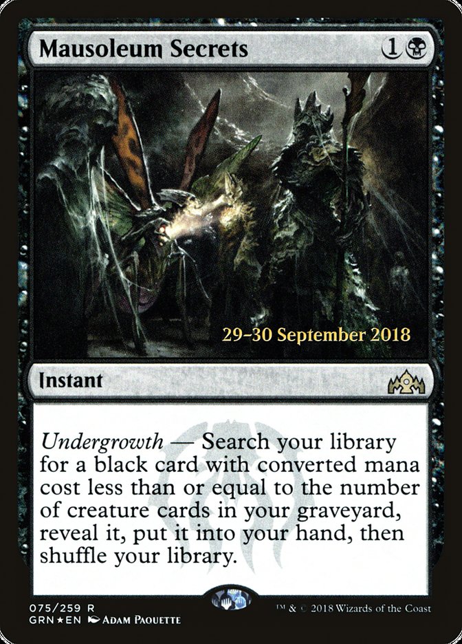 Mausoleum Secrets  [Guilds of Ravnica Prerelease Promos] | Nerdhalla Games