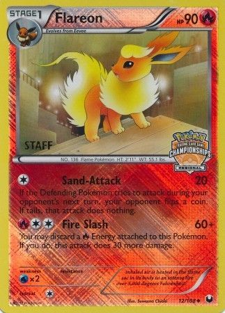 Flareon (12/108) (Regional Championship 2013 Promo Staff) [Black & White: Dark Explorers] | Nerdhalla Games