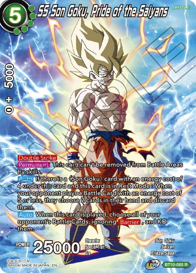 SS Son Goku, Pride of the Saiyans (BT10-065) [Theme Selection: History of Son Goku] | Nerdhalla Games