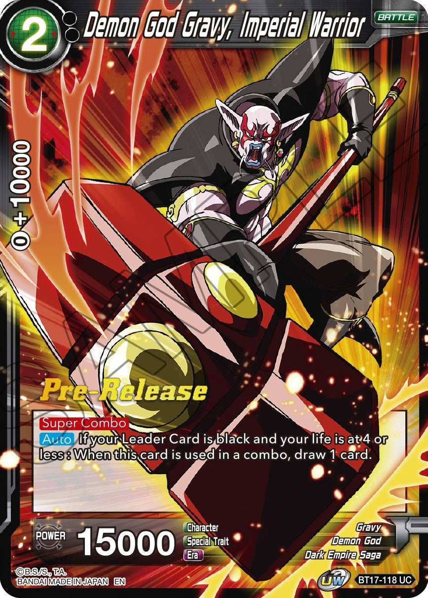 Demon God Gravy, Imperial Warrior (BT17-118) [Ultimate Squad Prerelease Promos] | Nerdhalla Games