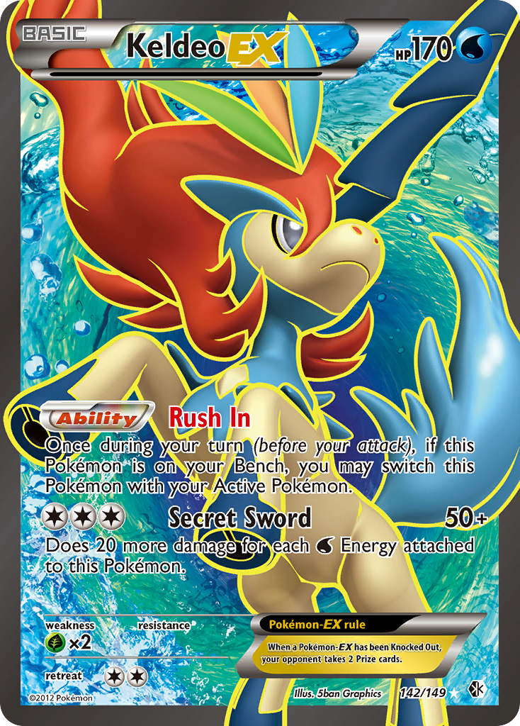 Keldeo EX (142/149) [Black & White: Boundaries Crossed] | Nerdhalla Games