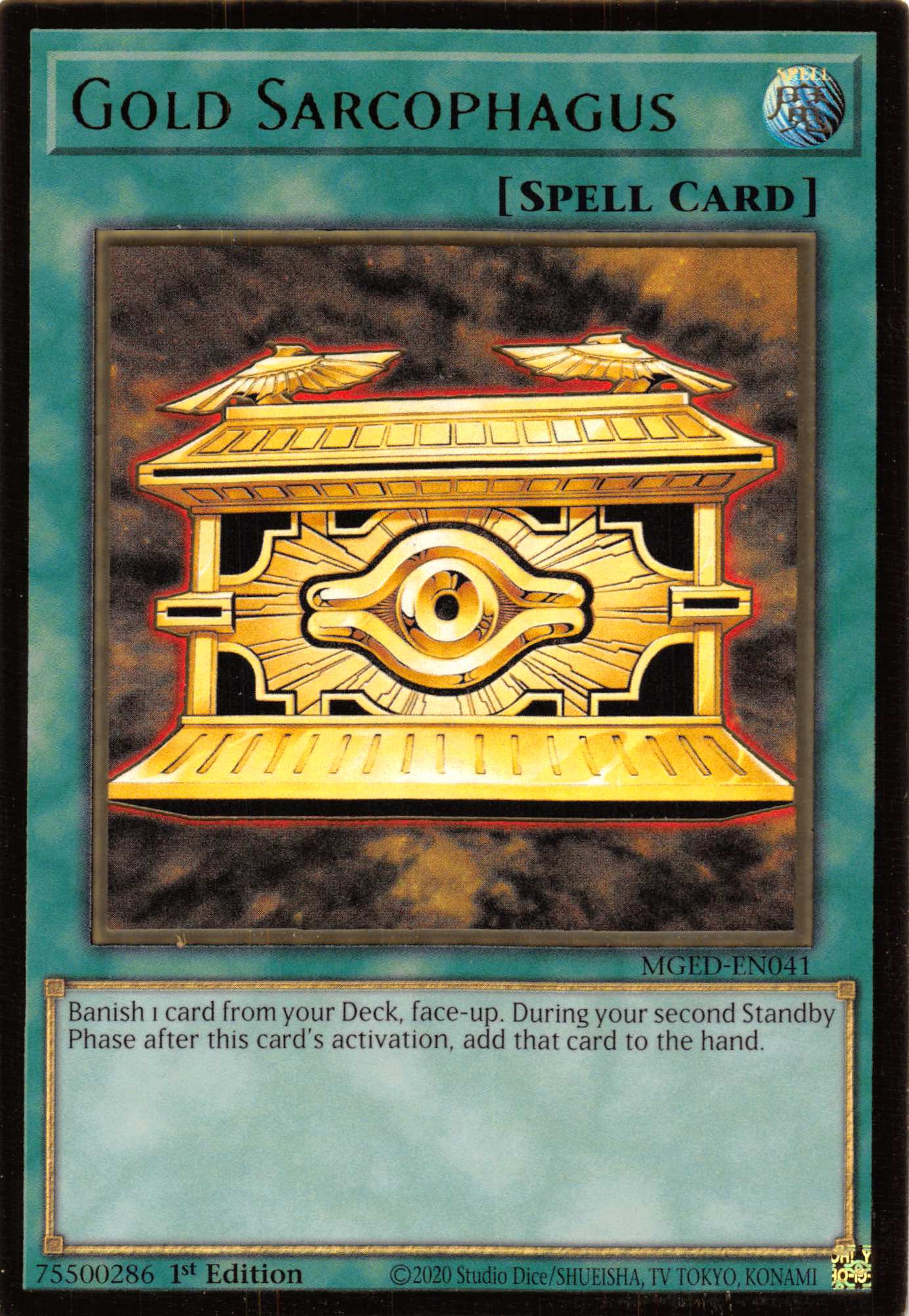 Gold Sarcophagus [MGED-EN041] Gold Rare | Nerdhalla Games