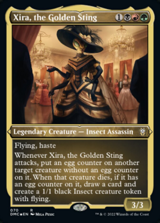 Xira, the Golden Sting (Foil Etched) [Dominaria United Commander] | Nerdhalla Games