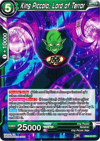 King Piccolo, Lord of Terror (Starter Deck - The Guardian of Namekians) [SD4-04] | Nerdhalla Games