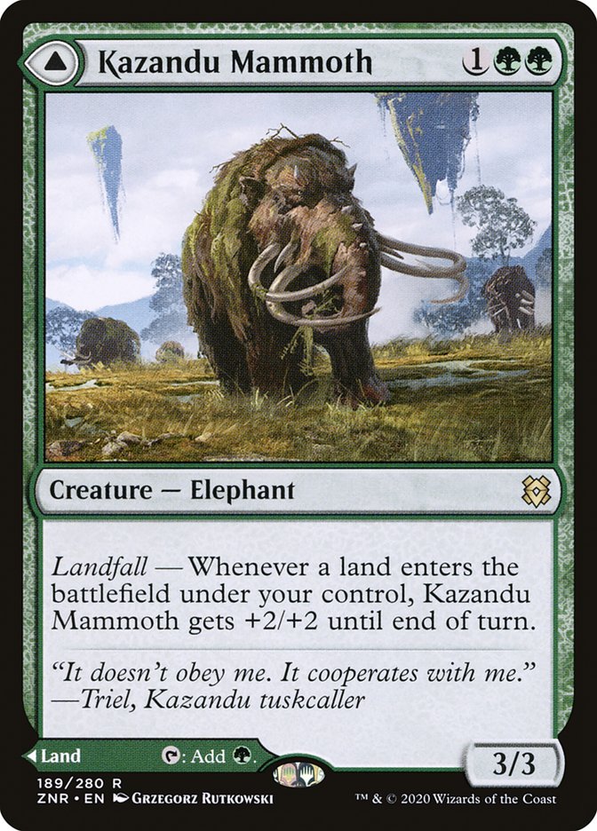 Kazandu Mammoth // Kazandu Valley [Zendikar Rising] | Nerdhalla Games