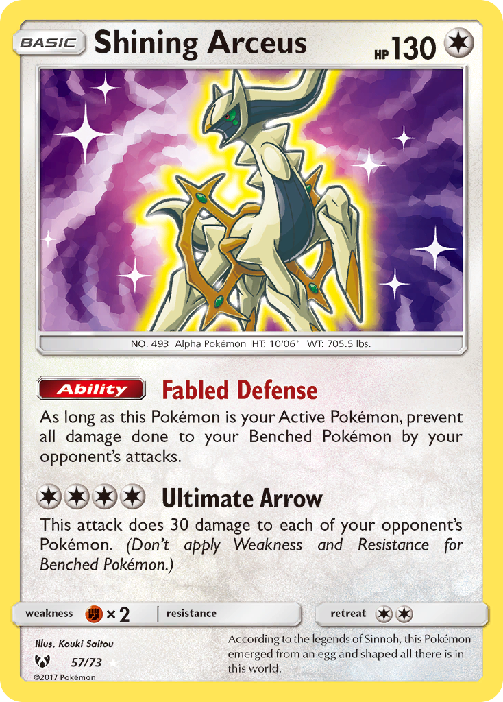 Shining Arceus (57/73) [Sun & Moon: Shining Legends] | Nerdhalla Games