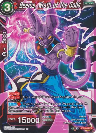 Beerus, Wrath of the Gods [EX11-04] | Nerdhalla Games