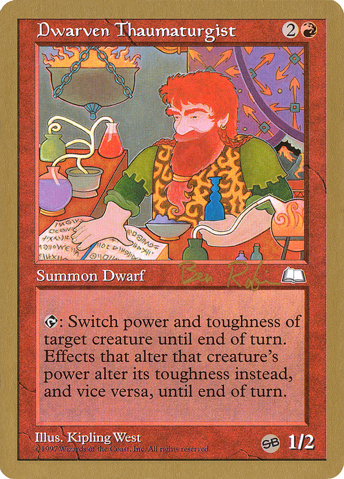 Dwarven Thaumaturgist (Ben Rubin) (SB) [World Championship Decks 1998] | Nerdhalla Games