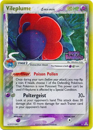 Vileplume (17/110) (Delta Species) (Stamped) [EX: Holon Phantoms] | Nerdhalla Games