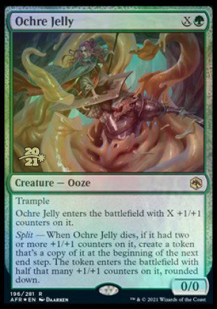 Ochre Jelly [Dungeons & Dragons: Adventures in the Forgotten Realms Prerelease Promos] | Nerdhalla Games