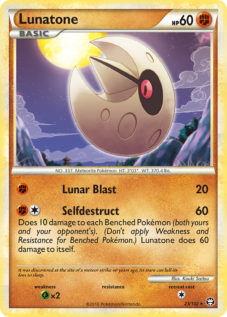 Lunatone (25/102) [HeartGold & SoulSilver: Triumphant] | Nerdhalla Games