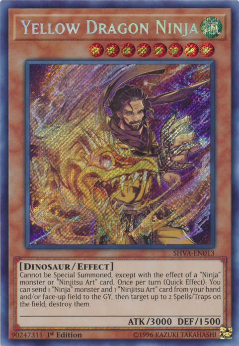 Yellow Dragon Ninja [SHVA-EN013] Secret Rare | Nerdhalla Games